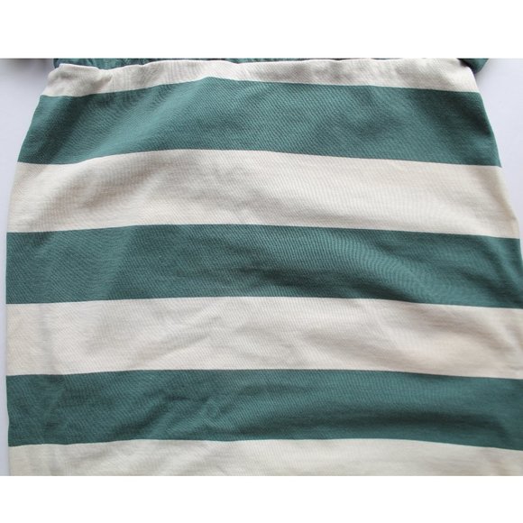 Veronica Beard Tyla Knotted Stripe T-Shirt Dress / Large / Teal Ecru - Picture 11 of 12